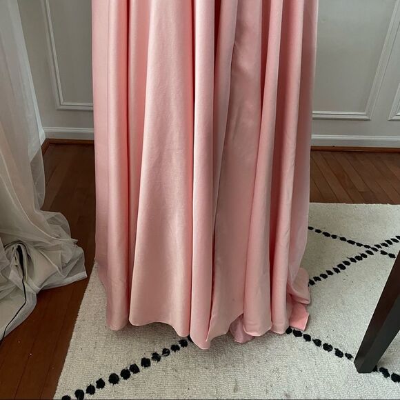 Glow Pink Princess Prom Drew Formal Gown Rhinestone 10 - Picture 9 of 10